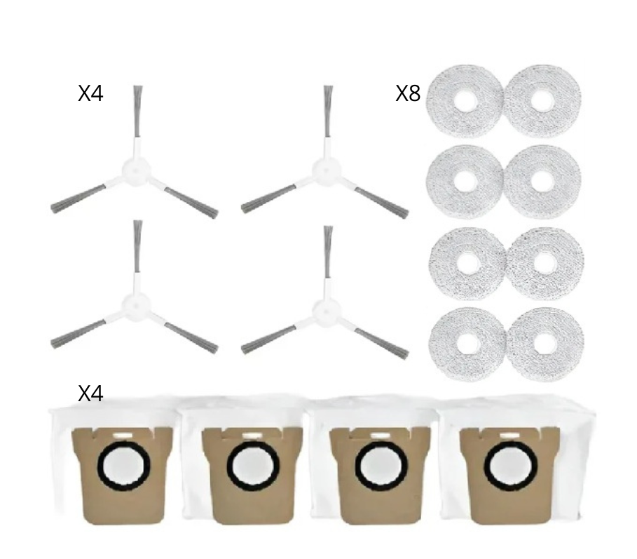 Kit Mop + Bolsa de Po + Escova lateral - X20 Pro / X20 Max